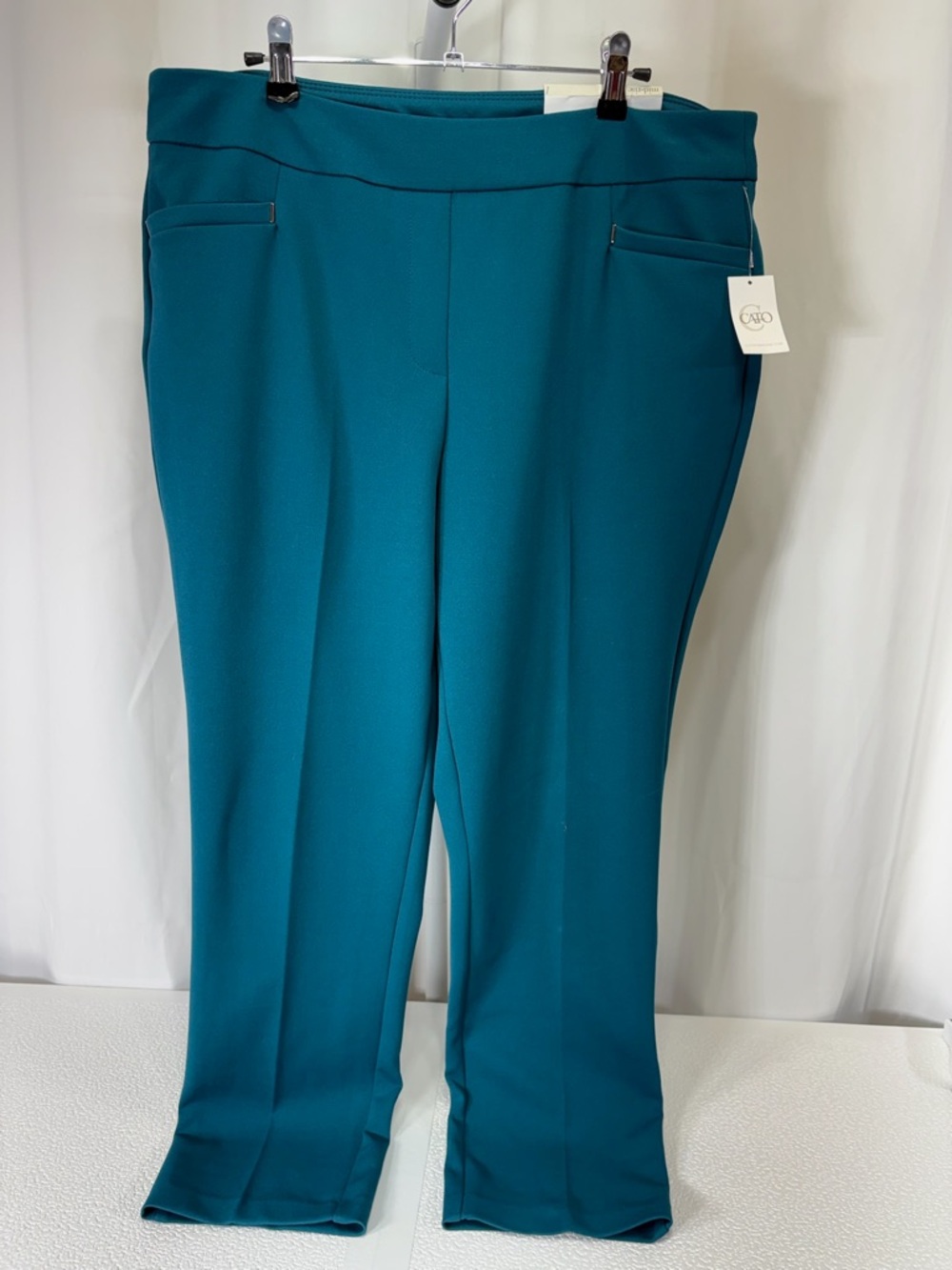 Cato Teal Pull-On Straight Leg Trousers 2845